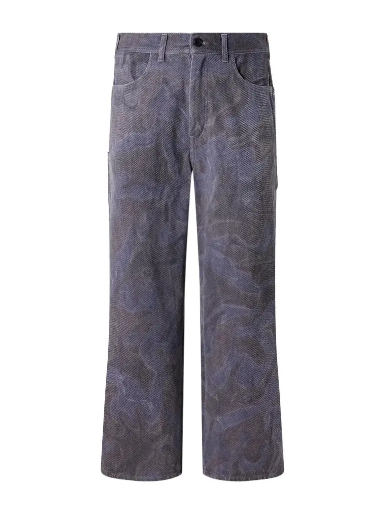 Blue Blue Japan Painter Wide-Leg Sumi Nagashi Cotton-Sashiko Trousers - Men