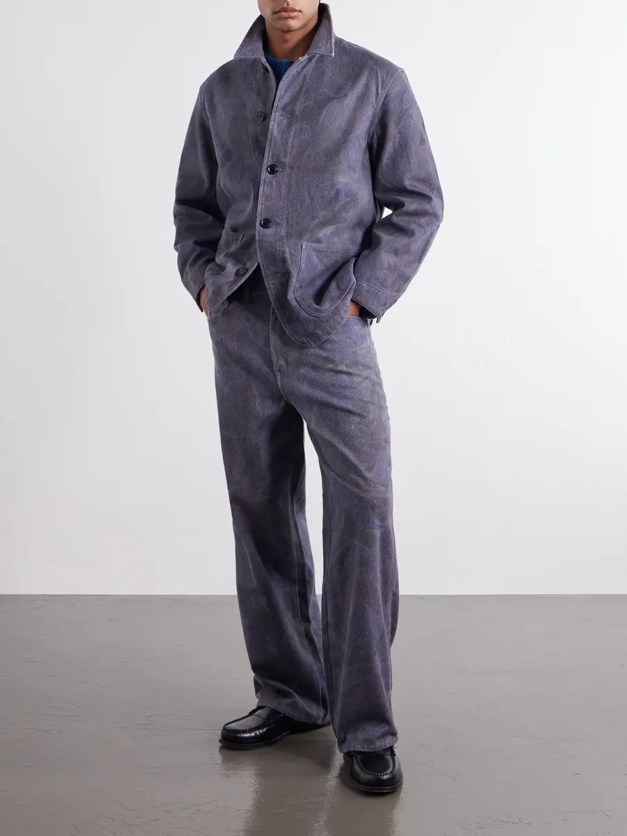 Blue Blue Japan Coverall Sumi Nagashi Cotton-Sashiko Jacket - Men | Thumbnail 2 Blue Blue Japan Coverall Sumi Nagashi Cotton-Sashiko Jacket - Men | Thumbnail 2
