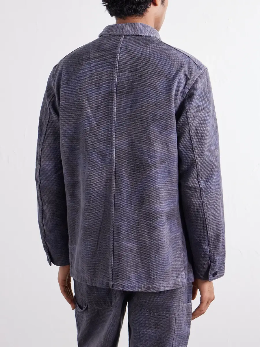 Blue Blue Japan Coverall Sumi Nagashi Cotton-Sashiko Jacket - Men | Thumbnail 4 Blue Blue Japan Coverall Sumi Nagashi Cotton-Sashiko Jacket - Men | Thumbnail 4