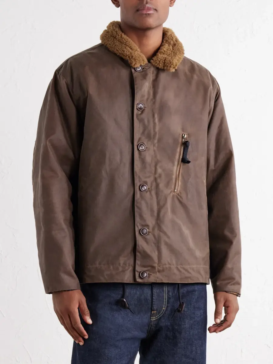 Barbour Macklow Plush-Trimmed Waxed-Cotton Jacket - Men | Thumbnail 3 Barbour Macklow Plush-Trimmed Waxed-Cotton Jacket - Men | Thumbnail 3