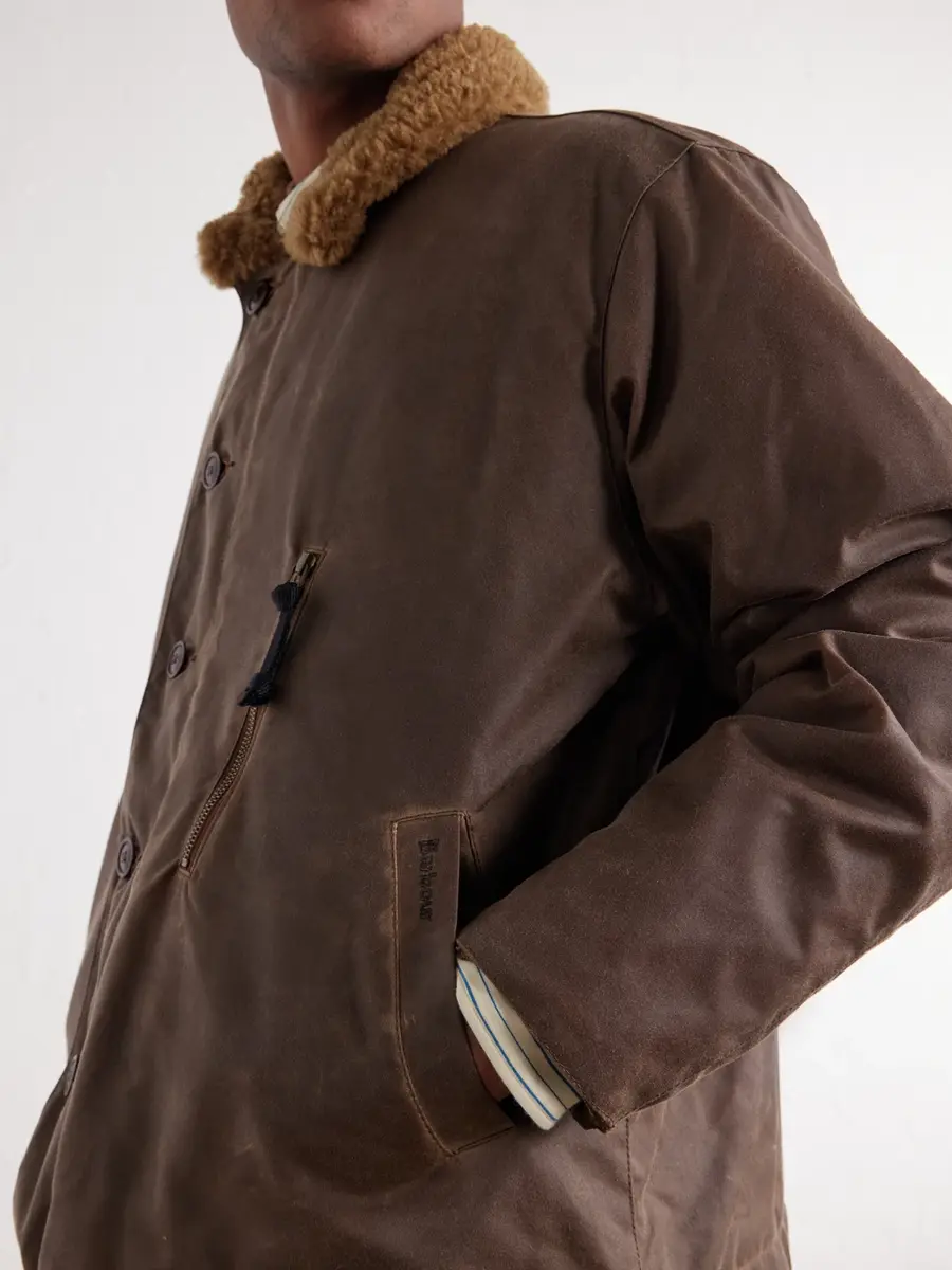 Barbour Macklow Plush-Trimmed Waxed-Cotton Jacket - Men | Thumbnail 5 Barbour Macklow Plush-Trimmed Waxed-Cotton Jacket - Men | Thumbnail 5