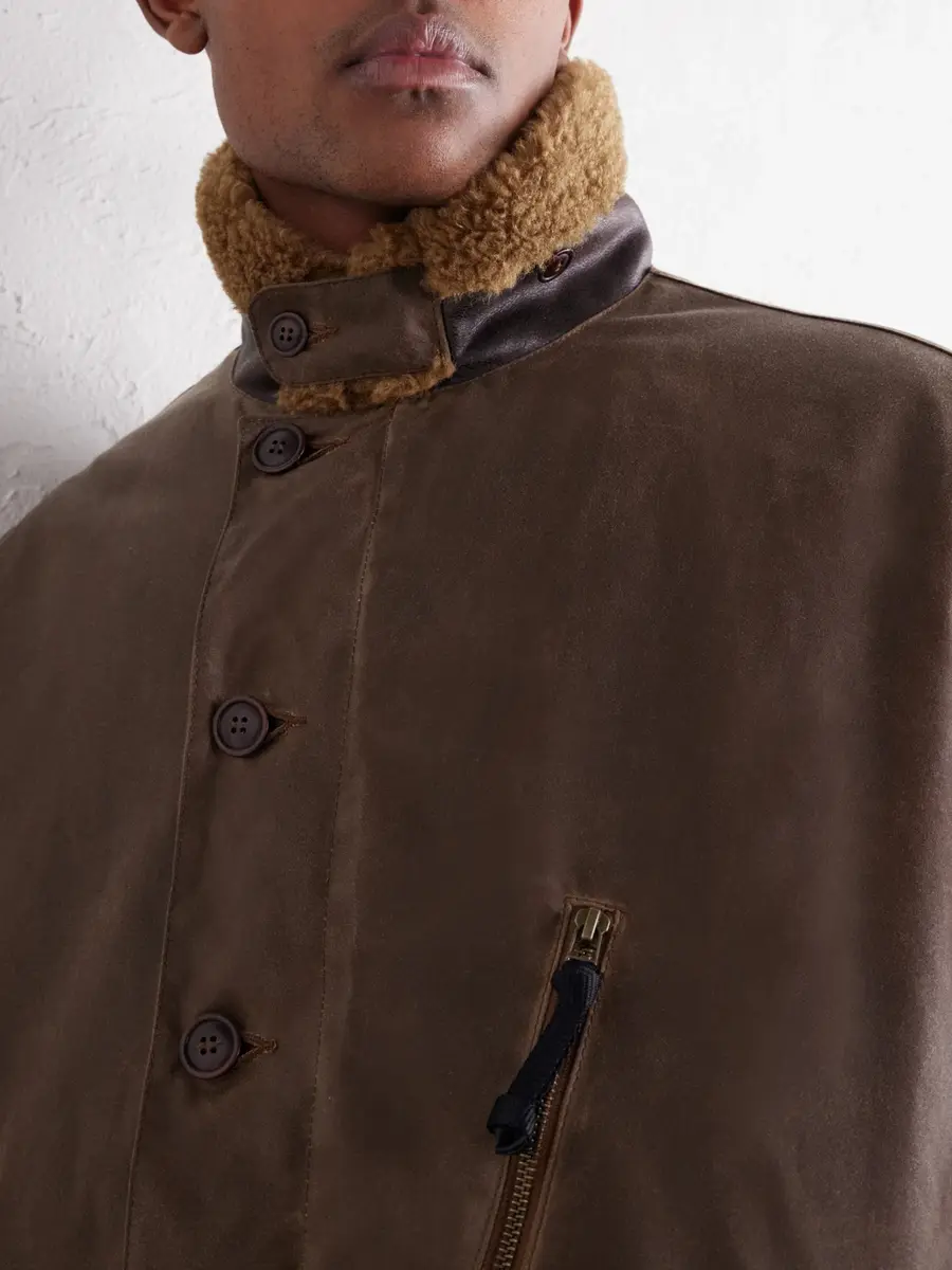 Barbour Macklow Plush-Trimmed Waxed-Cotton Jacket - Men | Thumbnail 6 Barbour Macklow Plush-Trimmed Waxed-Cotton Jacket - Men | Thumbnail 6