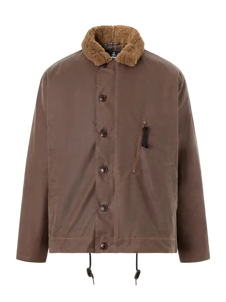 Macklow Plush-Trimmed Waxed-Cotton Jacket - Men Macklow Plush-Trimmed Waxed-Cotton Jacket - Men
