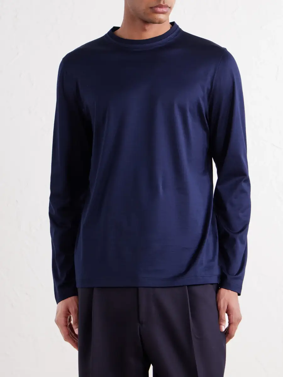 Canali Cotton-Jersey T-Shirt - Men | Thumbnail 3