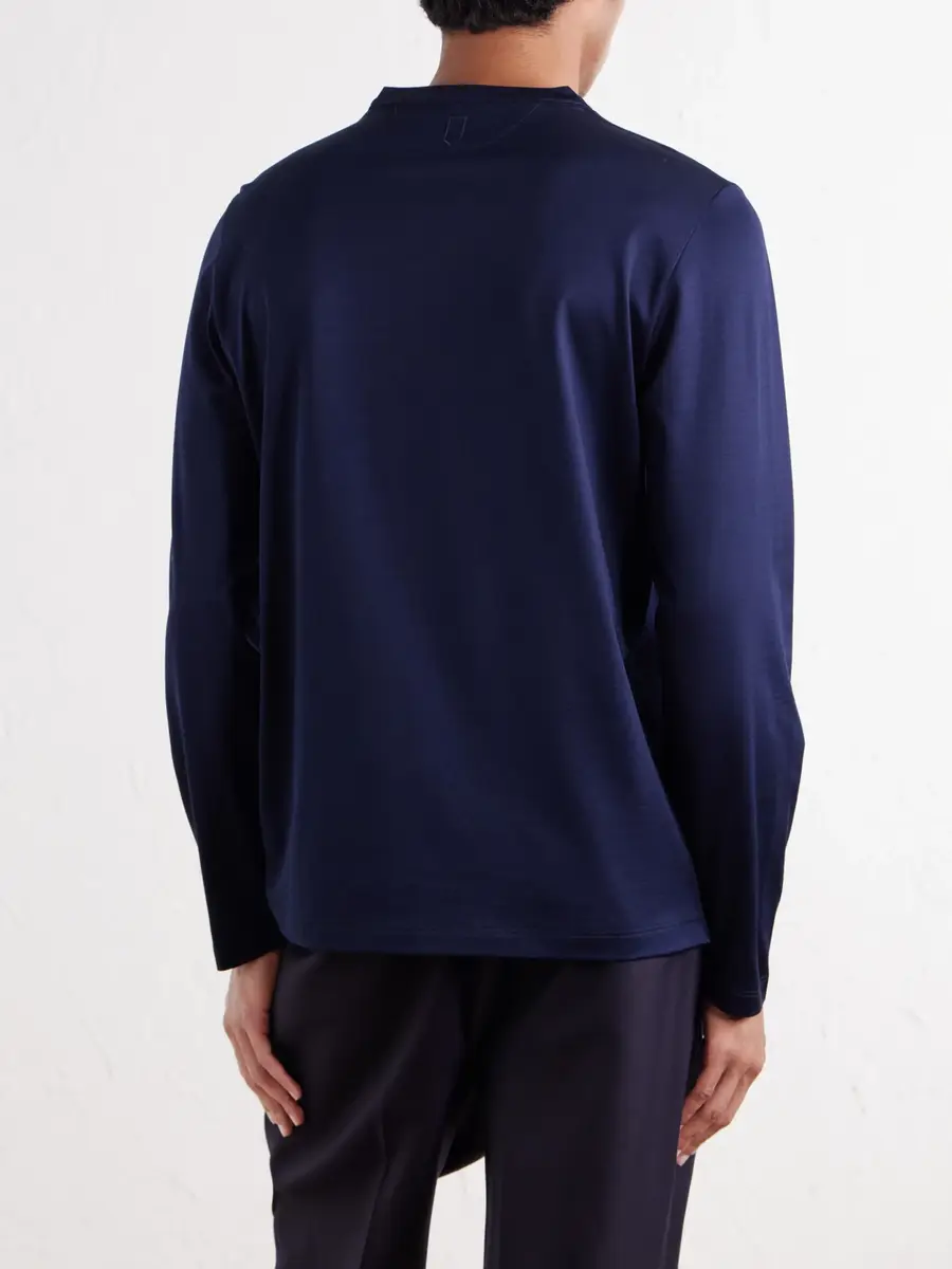 Canali Cotton-Jersey T-Shirt - Men | Thumbnail 4