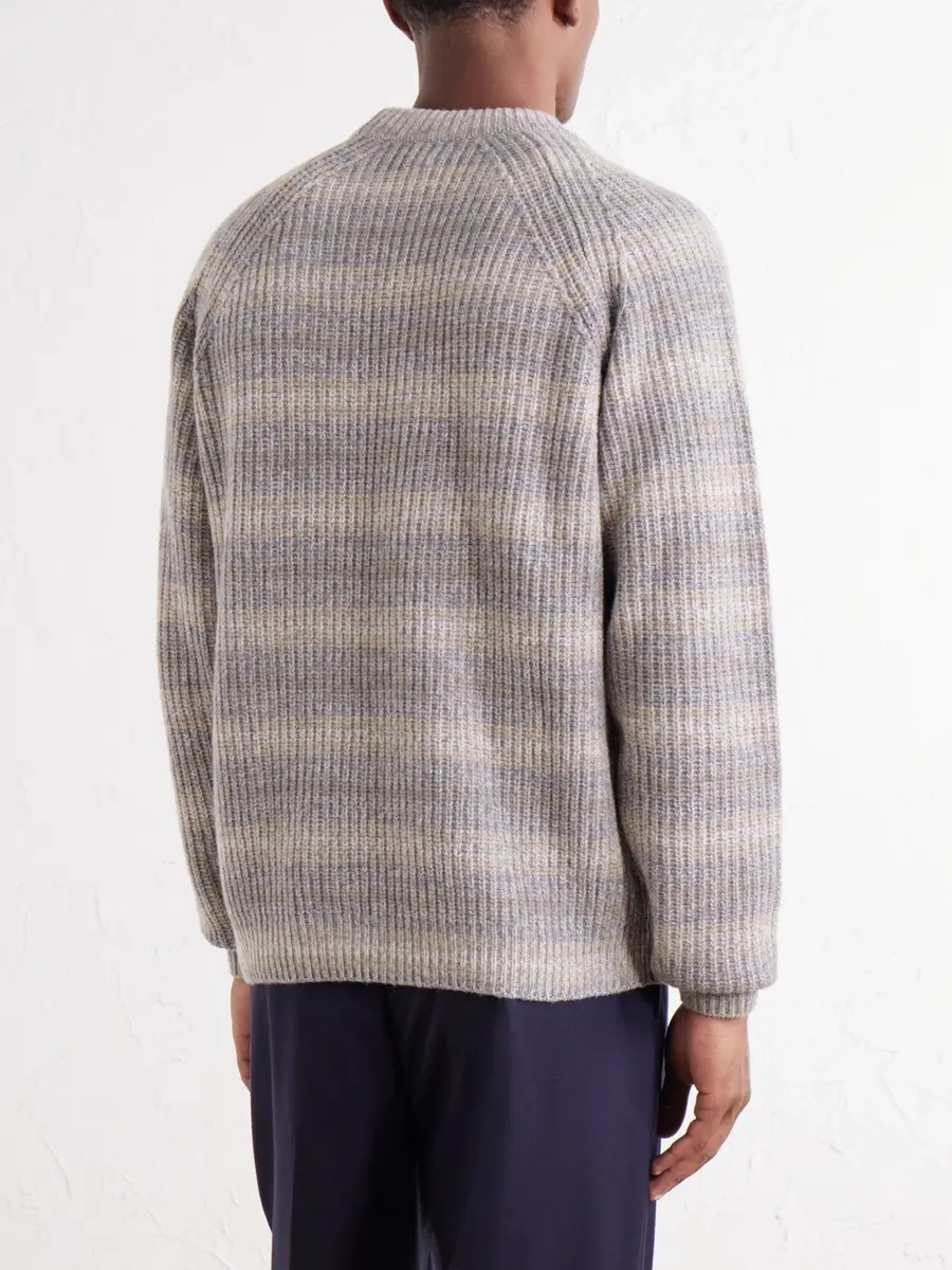 Kiton Striped Wool and Cashmere-Blend Sweater - Men | Thumbnail 4 Kiton Striped Wool and Cashmere-Blend Sweater - Men | Thumbnail 4