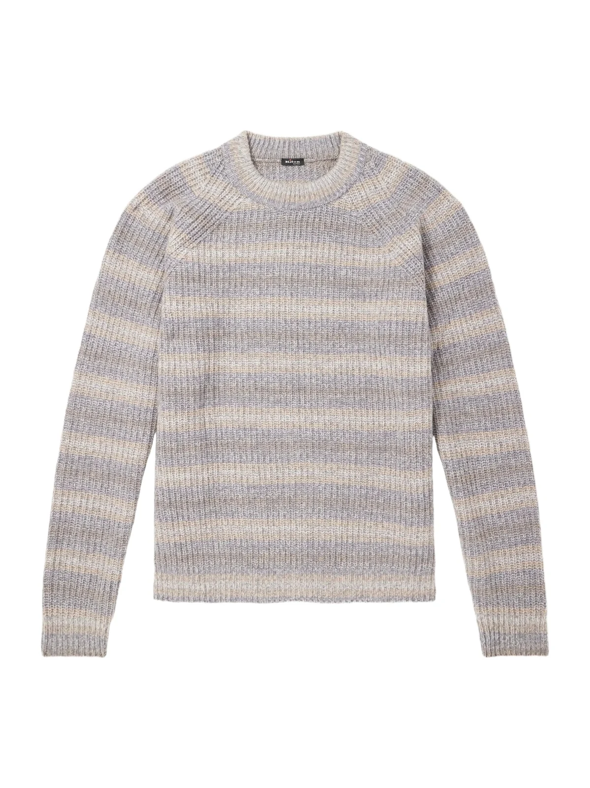 Kiton Striped Wool and Cashmere-Blend Sweater - Men