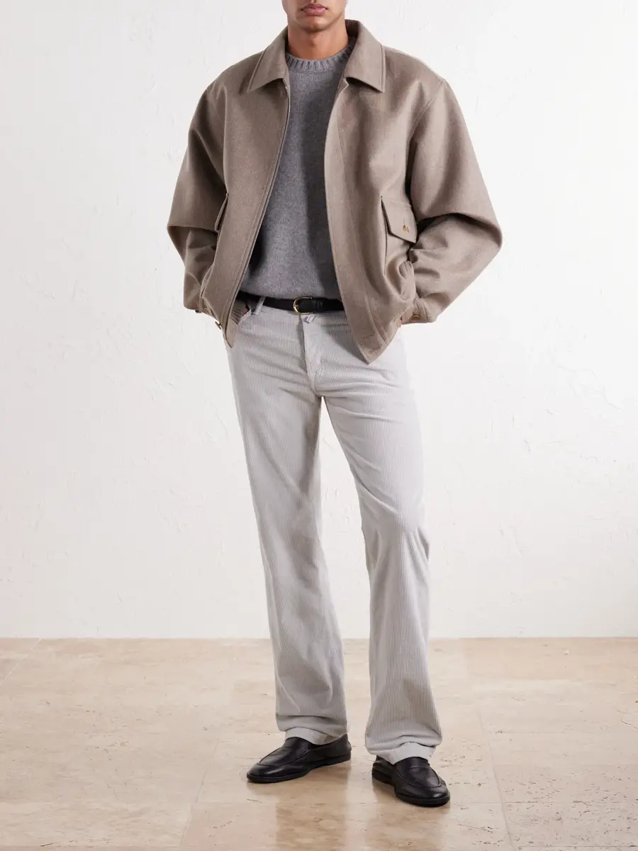 Kiton Straight-Leg Cotton-Blend Corduroy Trousers - Men | Thumbnail 2 Kiton Straight-Leg Cotton-Blend Corduroy Trousers - Men | Thumbnail 2