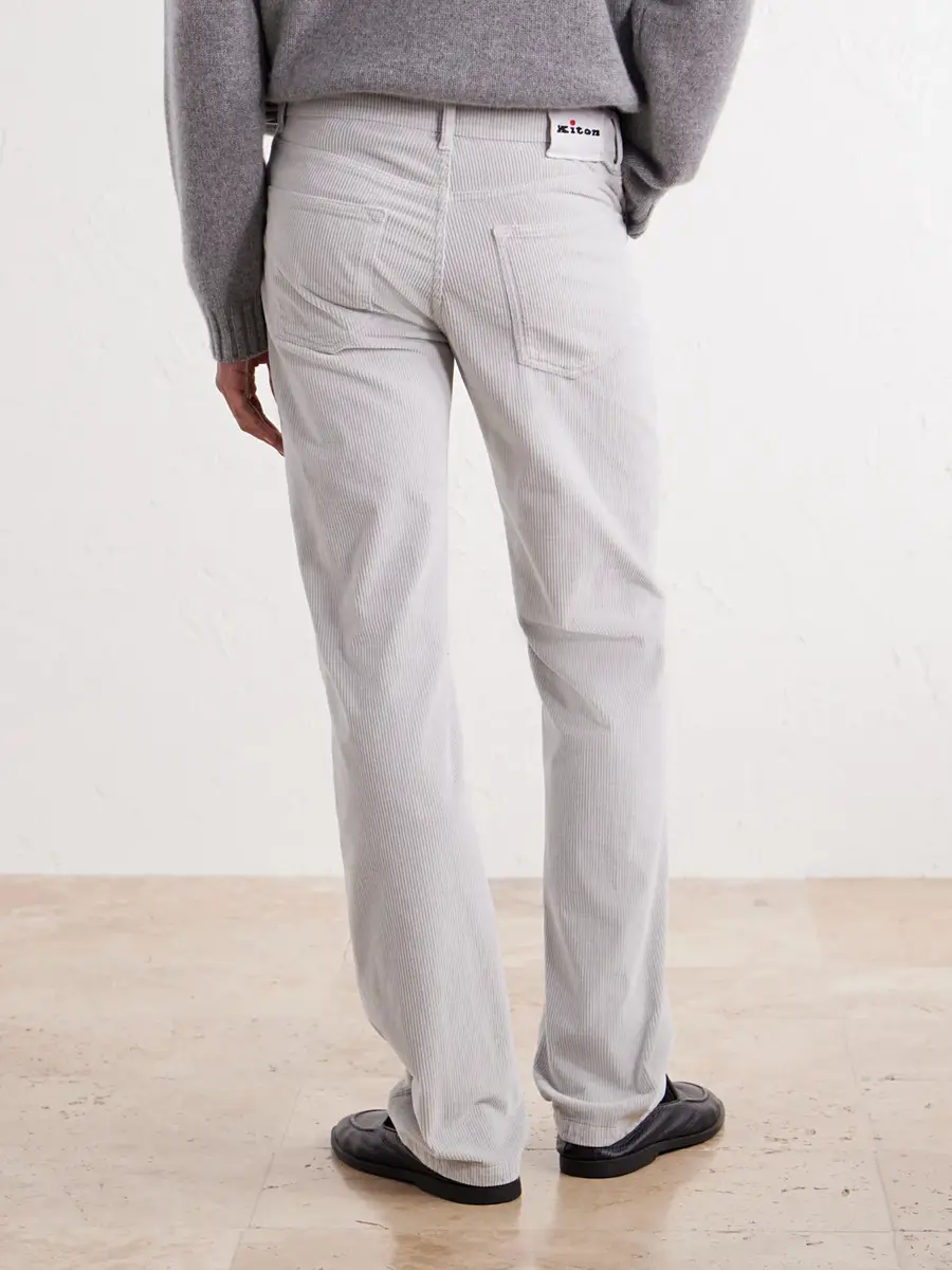 Kiton Straight-Leg Cotton-Blend Corduroy Trousers - Men | Thumbnail 4 Kiton Straight-Leg Cotton-Blend Corduroy Trousers - Men | Thumbnail 4