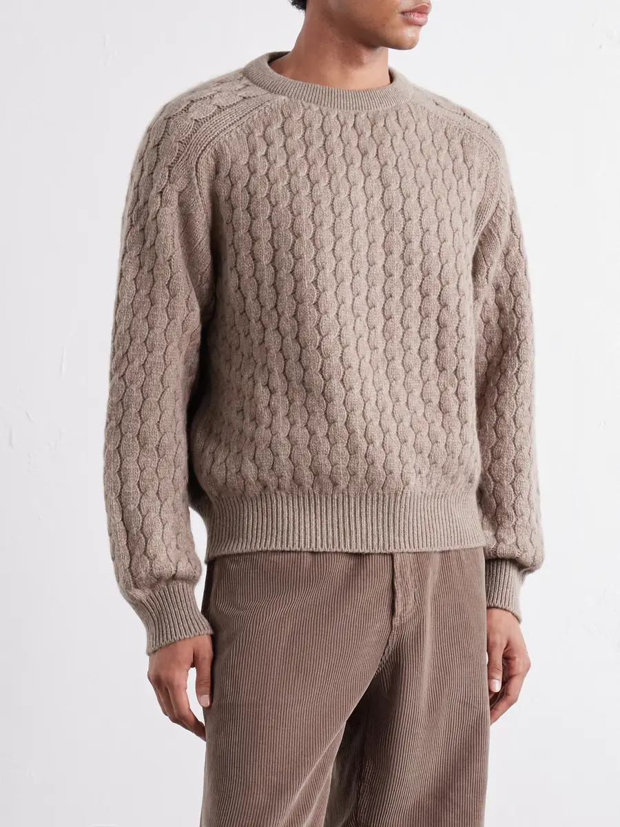 Begg & Co Cable-Knit Cashmere and Wool-Blend Sweater - Men | Thumbnail 3 Begg & Co Cable-Knit Cashmere and Wool-Blend Sweater - Men | Thumbnail 3