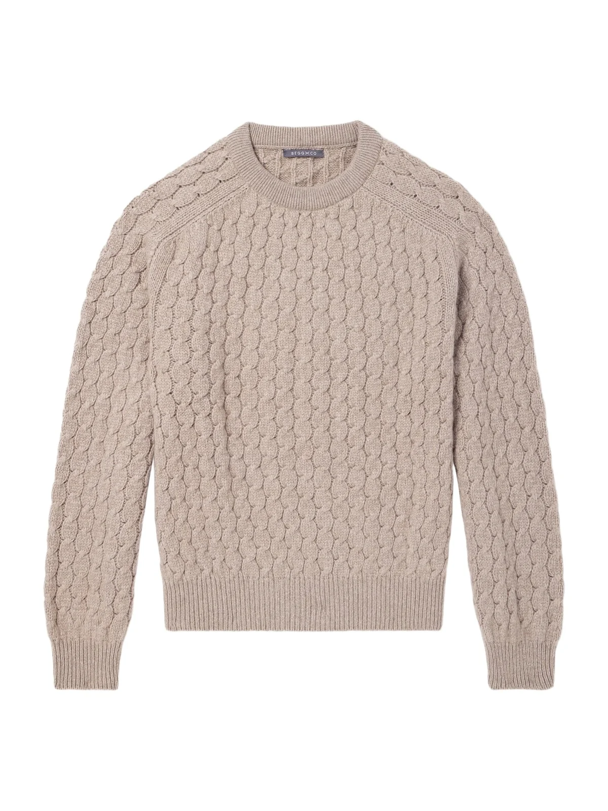 Begg & Co Cable-Knit Cashmere and Wool-Blend Sweater - Men