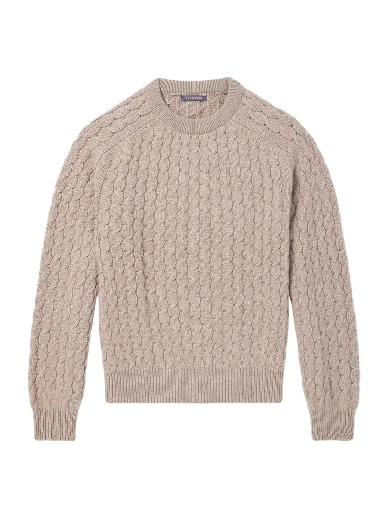 Begg & Co Cable-Knit Cashmere and Wool-Blend Sweater - Men