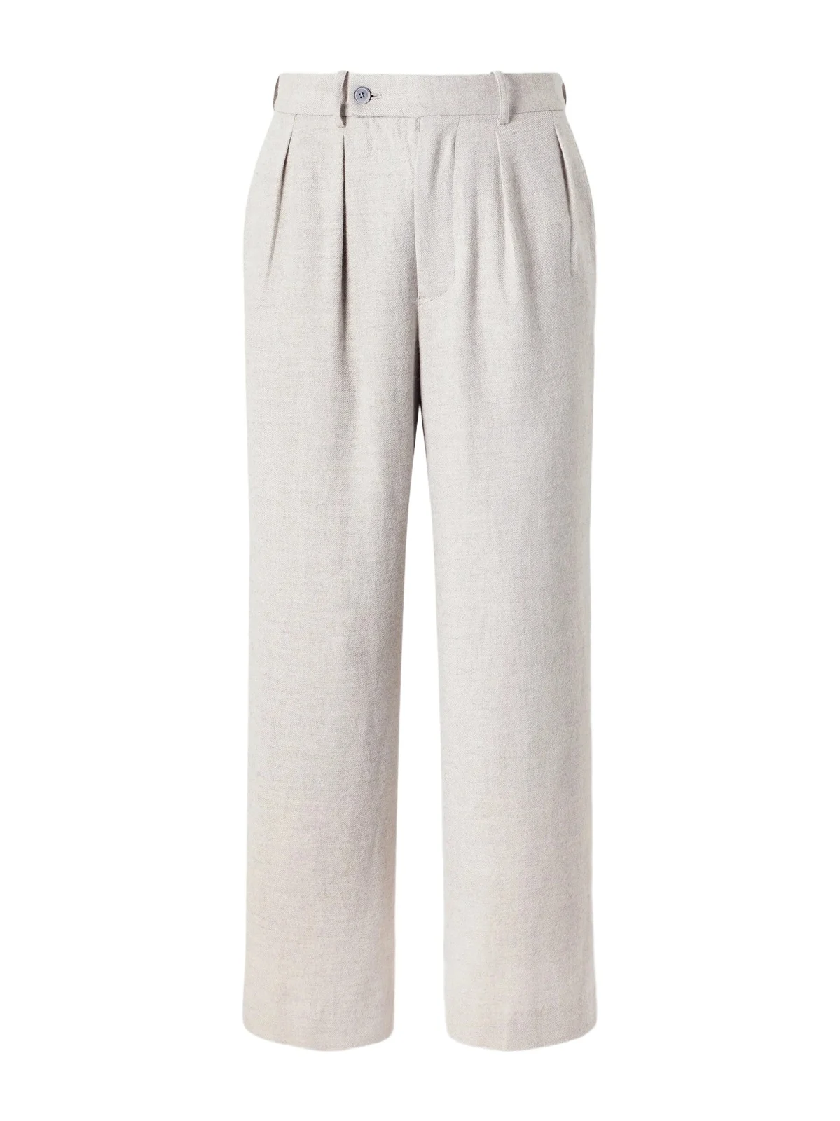 Blue Blue Japan Straight-Leg Pleated Wool, Cotton and Yak-Blend Twill Trousers - Men
