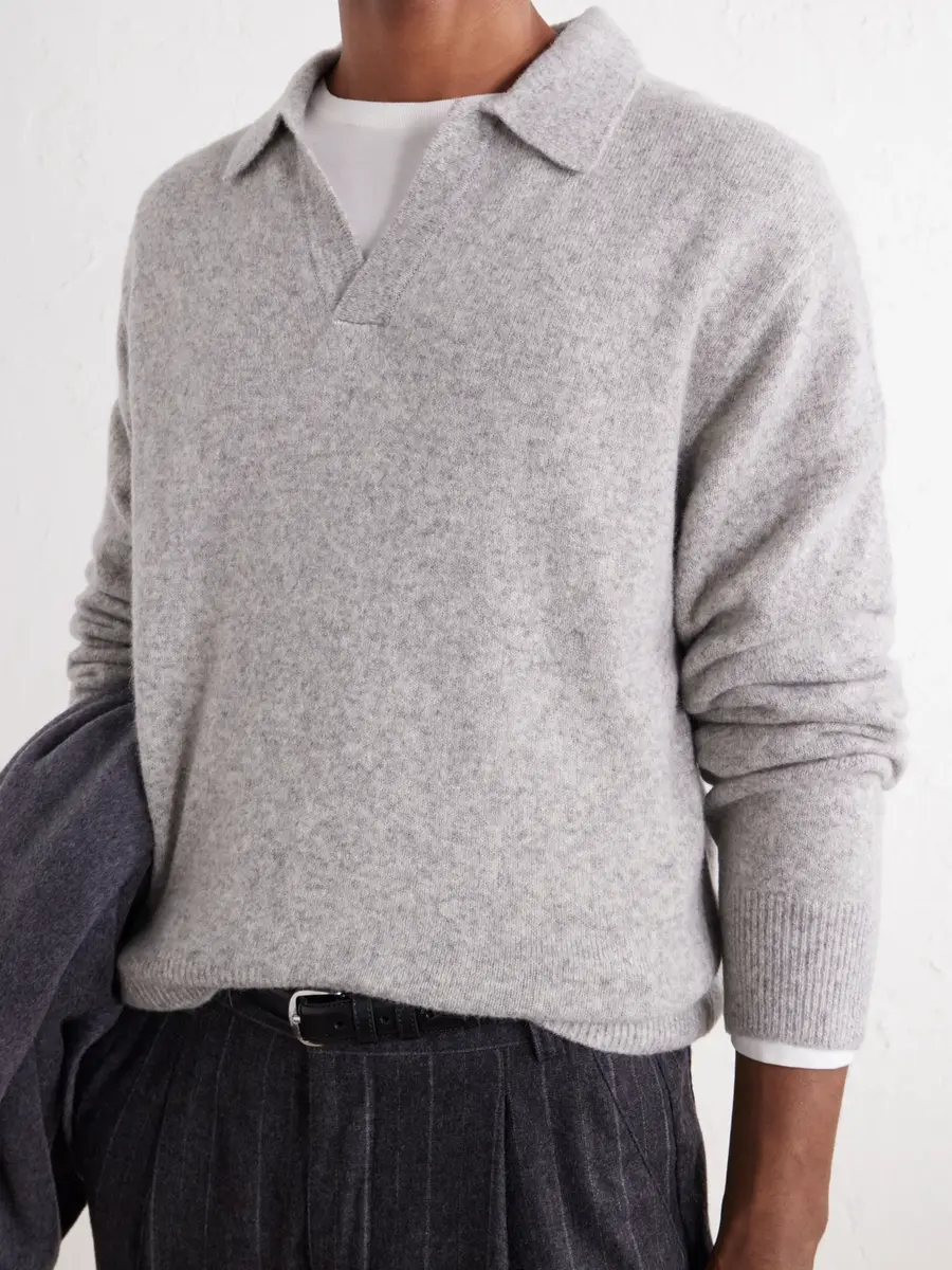 OFFICINE GÉNÉRALE Mark Wool and Cashmere-Blend Sweater - Men | Thumbnail 5 OFFICINE GÉNÉRALE Mark Wool and Cashmere-Blend Sweater - Men | Thumbnail 5