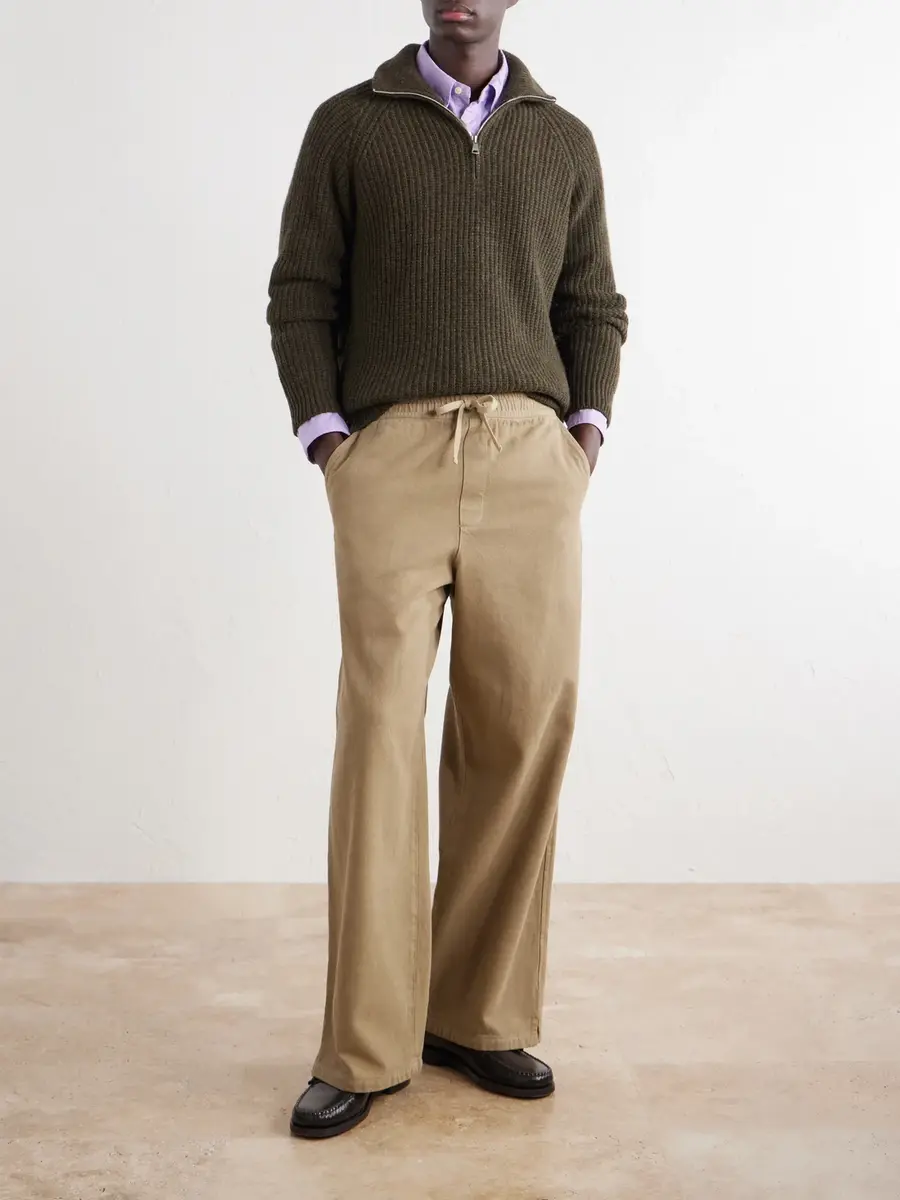 Ghiaia Cashmere Ribbed Wool Half-Zip Sweater - Men | Thumbnail 2 Ghiaia Cashmere Ribbed Wool Half-Zip Sweater - Men | Thumbnail 2
