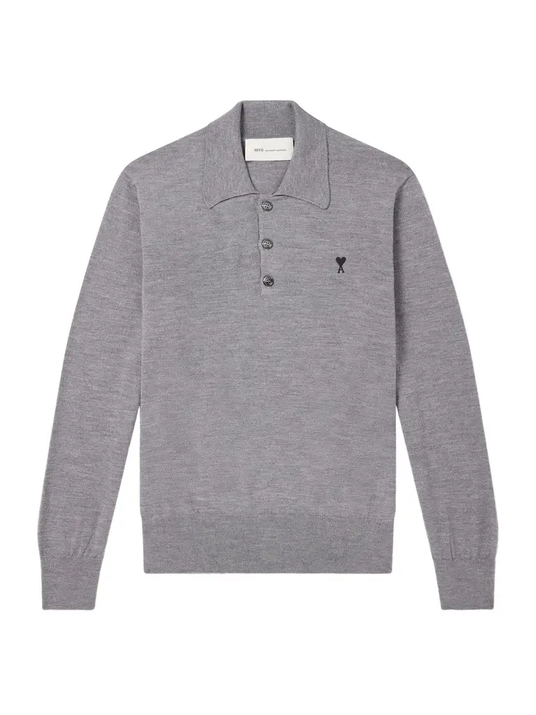 Logo-Embroidered Merino Wool Polo Shirt - Men Logo-Embroidered Merino Wool Polo Shirt - Men