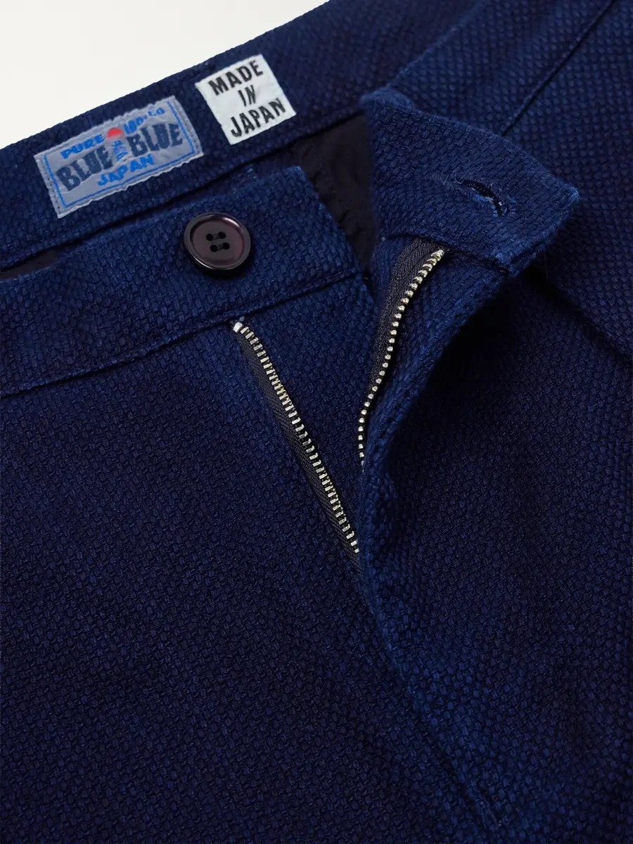 Blue Blue Japan Wide-Leg Pleated Cotton-Sashiko Trousers - Men | Thumbnail 6 Blue Blue Japan Wide-Leg Pleated Cotton-Sashiko Trousers - Men | Thumbnail 6