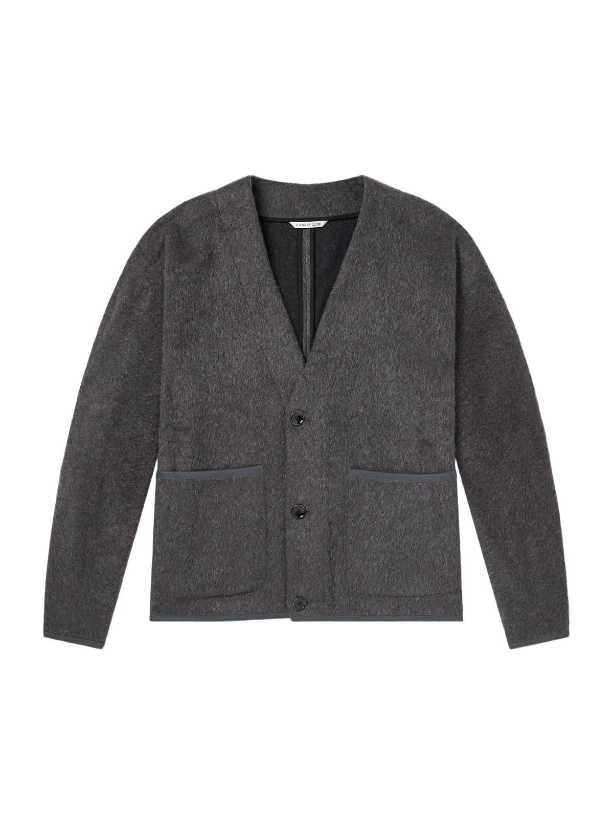Kaan Brushed Wool-Blend Cardigan - Men