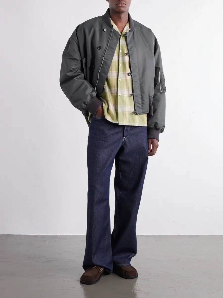 JW Anderson Rib-Trimmed Shell Bomber Jacket - Men | Thumbnail 2 JW Anderson Rib-Trimmed Shell Bomber Jacket - Men | Thumbnail 2