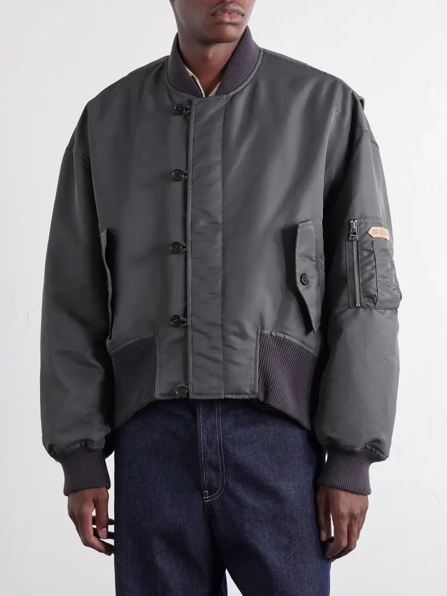 JW Anderson Rib-Trimmed Shell Bomber Jacket - Men | Thumbnail 3 JW Anderson Rib-Trimmed Shell Bomber Jacket - Men | Thumbnail 3