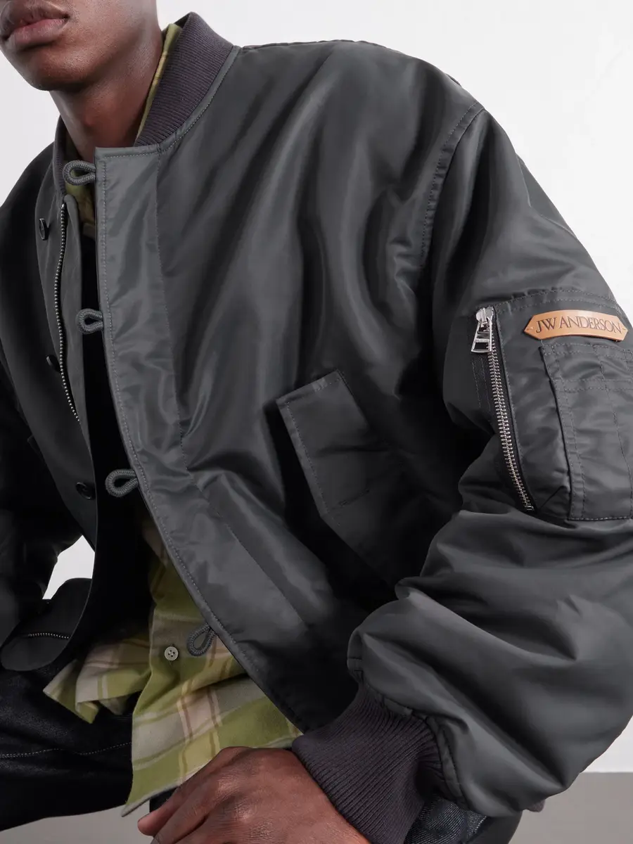 JW Anderson Rib-Trimmed Shell Bomber Jacket - Men | Thumbnail 5 JW Anderson Rib-Trimmed Shell Bomber Jacket - Men | Thumbnail 5