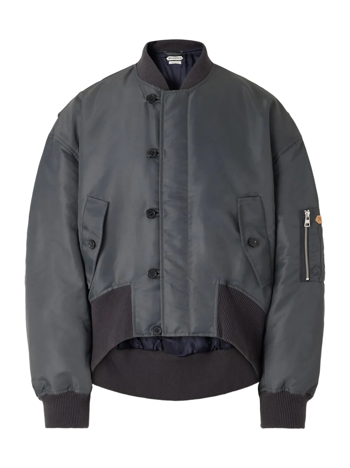 Rib-Trimmed Shell Bomber Jacket - Men Rib-Trimmed Shell Bomber Jacket - Men