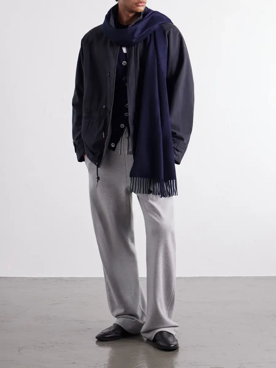 Begg & Co Arran Fringed Brushed-Cashmere Scarf - Men | Thumbnail 3