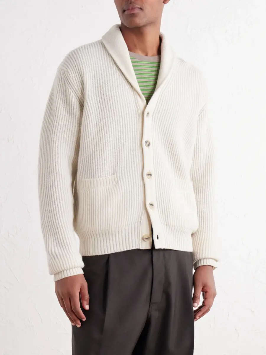 Altea Ribbed Virgin Wool Cardigan - Men | Thumbnail 3 Altea Ribbed Virgin Wool Cardigan - Men | Thumbnail 3