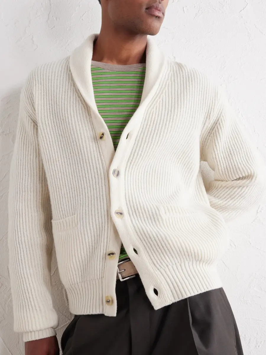 Altea Ribbed Virgin Wool Cardigan - Men | Thumbnail 5 Altea Ribbed Virgin Wool Cardigan - Men | Thumbnail 5