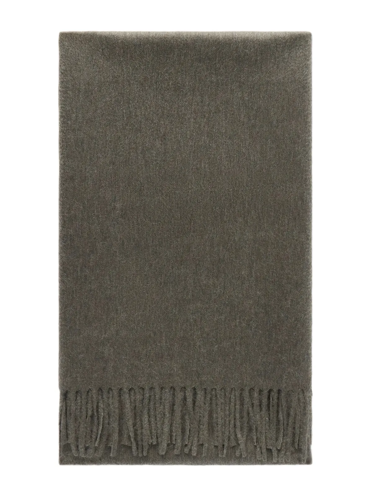 Arran Solid Fringed Brushed-Cashmere Scarf - Men