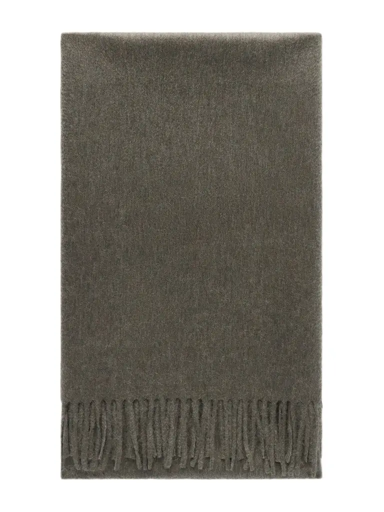 Begg & Co Arran Solid Fringed Brushed-Cashmere Scarf - Men