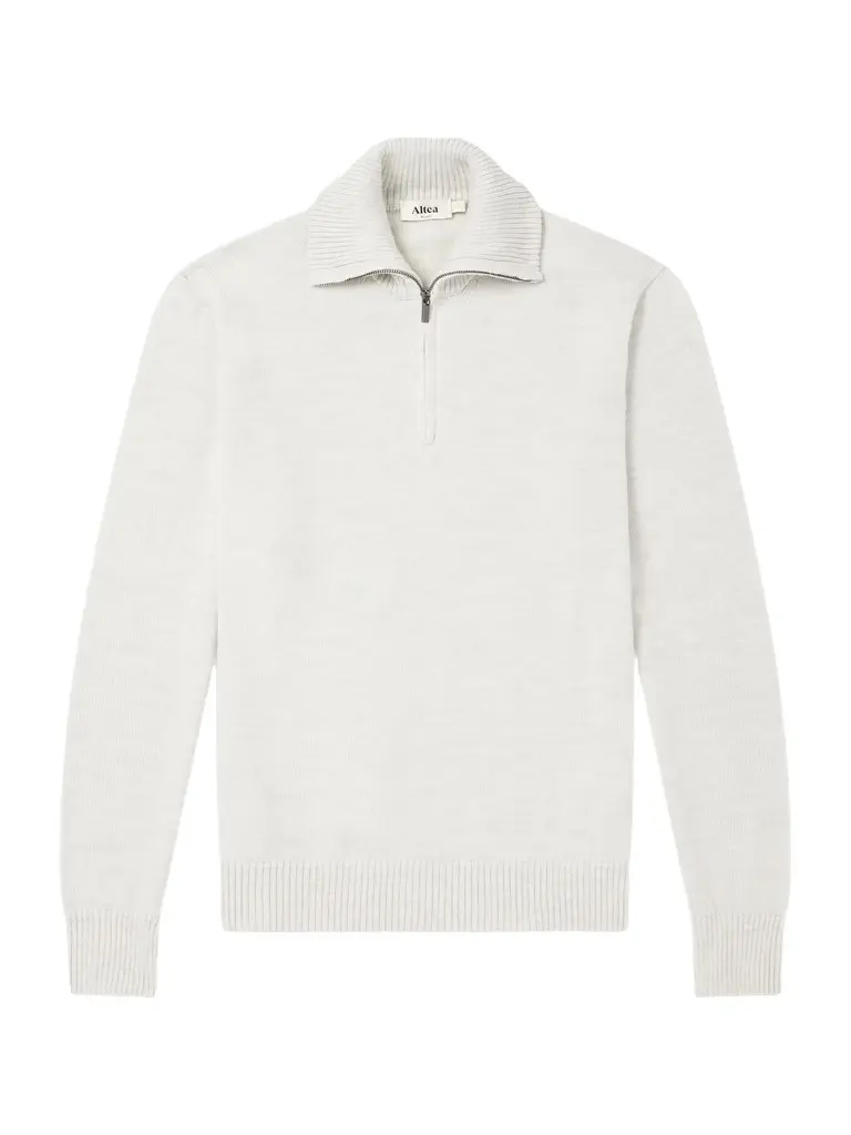 Altea Half-Zip Virgin Wool Sweater - Men