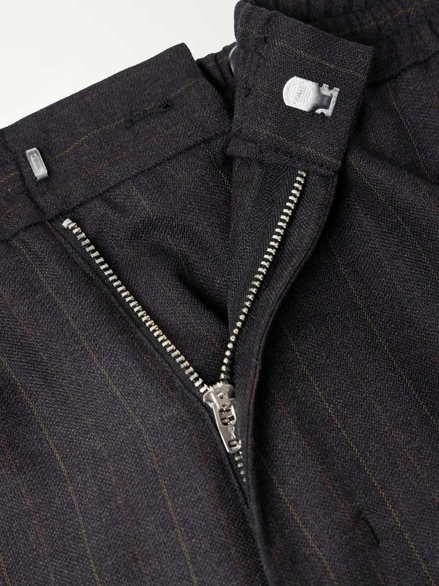 AMI PARIS Tapered Pinstriped Wool-Blend Trousers - Men | Thumbnail 6