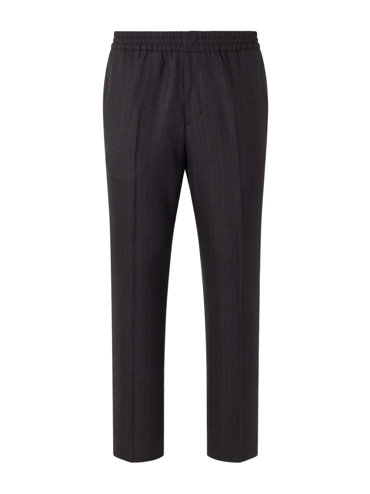 Tapered Pinstriped Wool-Blend Trousers - Men Tapered Pinstriped Wool-Blend Trousers - Men
