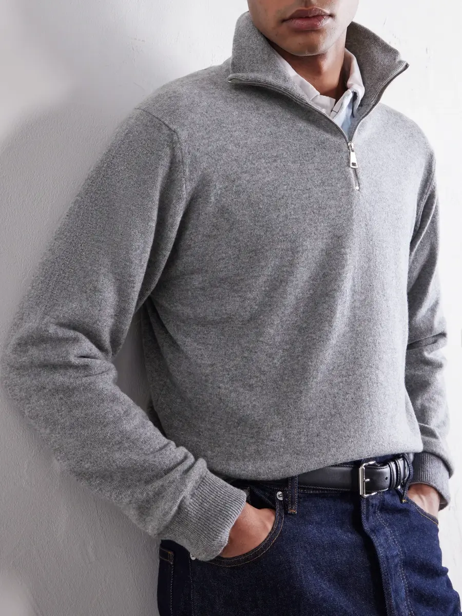 Begg & Co Heriot Half-Zip Cashmere Sweater - Men | Thumbnail 5 Begg & Co Heriot Half-Zip Cashmere Sweater - Men | Thumbnail 5