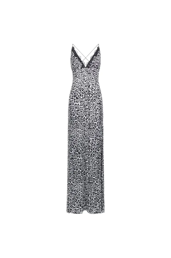 Slip dress with Leopard print