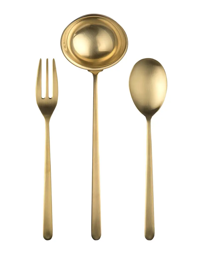 Mepra Linea Ice Oro 3-Piece Serving Set