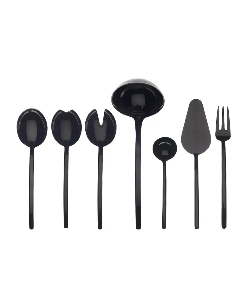 Mepra Due Oro Nero 7-Piece Full Serving Set