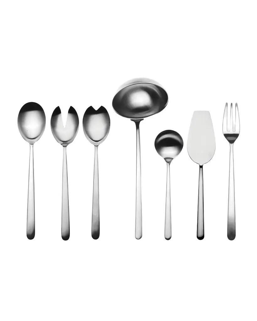 Mepra Linea Ice 7-Piece Full Flatware Serving Set