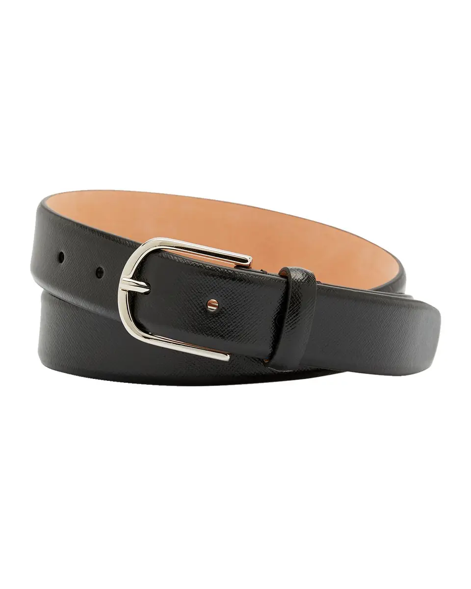 Simonnot Godard Men's Saffiano Leather Belt, 30mm | Thumbnail 3