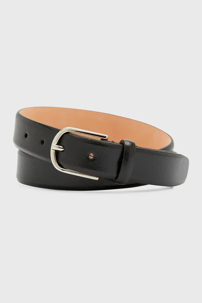 Simonnot Godard Men's Saffiano Leather Belt, 30mm | Thumbnail 4