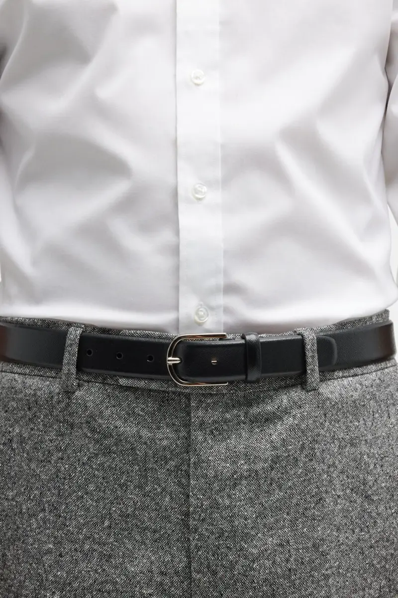 Simonnot Godard Men's Saffiano Leather Belt, 30mm | Thumbnail 5