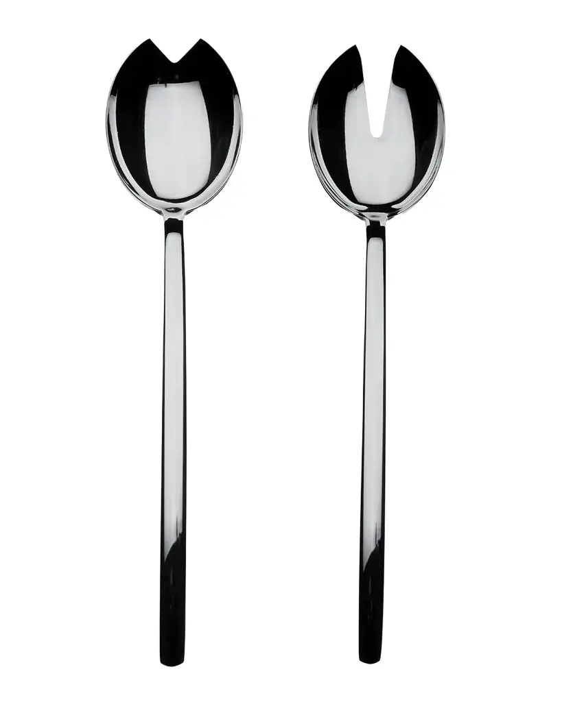 Mepra Two-Piece Duo Ice Oro Nero Salad Server Set