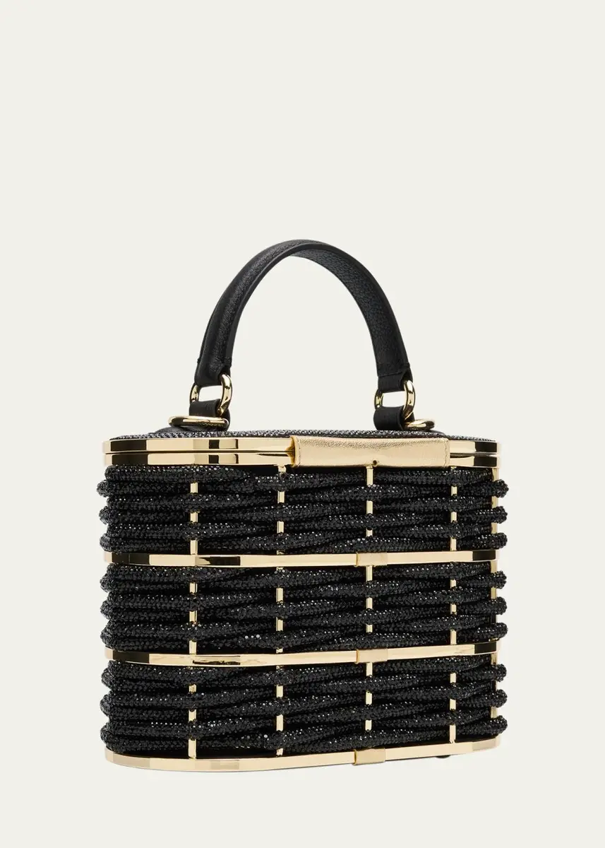 Judith Leiber Couture Willow Woven Crystal Basket Top-Handle Bag | Thumbnail 3 Judith Leiber Couture Willow Woven Crystal Basket Top-Handle Bag | Thumbnail 3