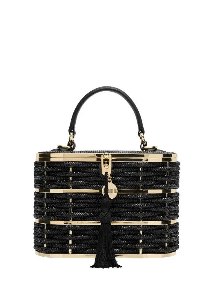 Willow Woven Crystal Basket Top-Handle Bag Willow Woven Crystal Basket Top-Handle Bag