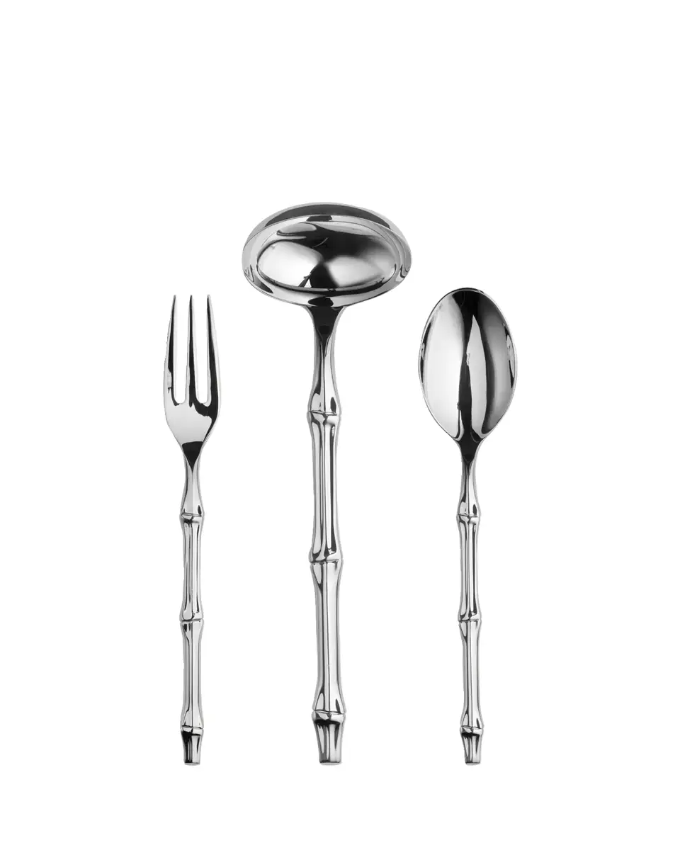 Mepra Bali 3-Piece Serving Set, Mirror | Thumbnail 2 Mepra Bali 3-Piece Serving Set, Mirror | Thumbnail 2