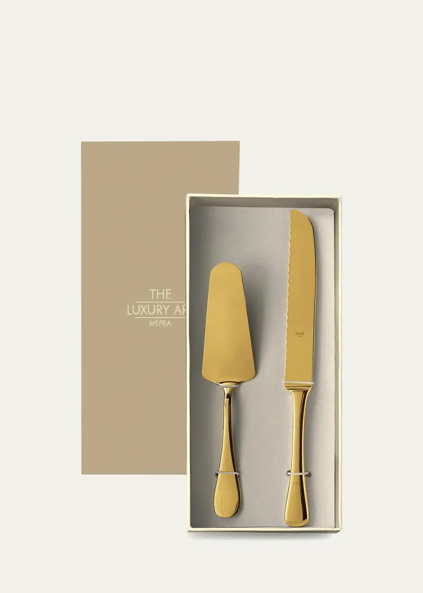 Mepra Brescia 2-Piece Cake Set, Gold | Thumbnail 2