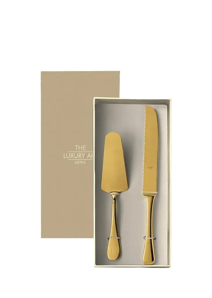Brescia 2-Piece Cake Set, Gold Brescia 2-Piece Cake Set, Gold