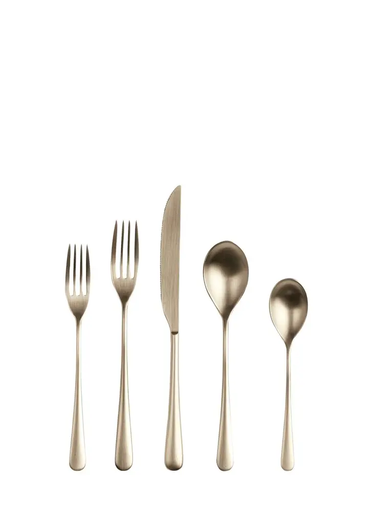 Mepra Neve Ice Champagne 5-Piece Flatware Place Setting