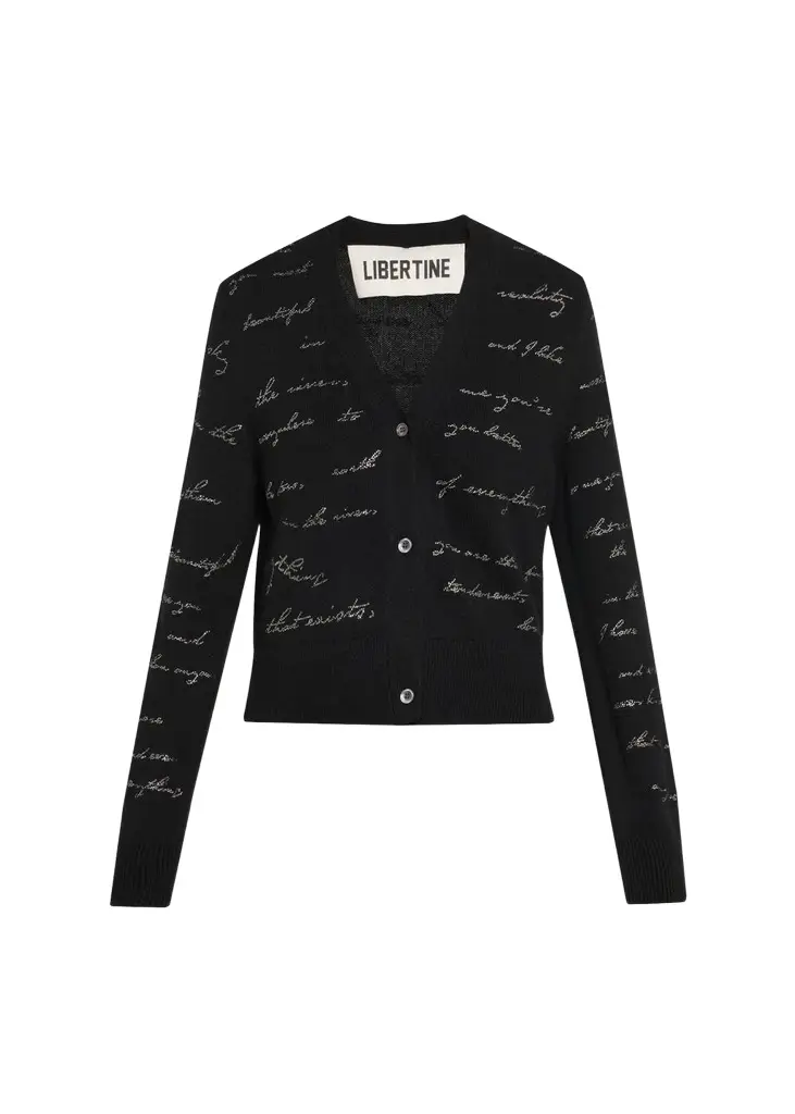 Libertine Body Language Embellished Crop Cardigan